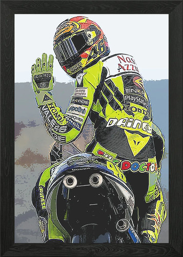 Valentino rossi poster arte - valentino,