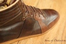 Gucci scarpe da ginnastica alte marrone brunito sneakers uomo UK 6 G US 7 EU 40