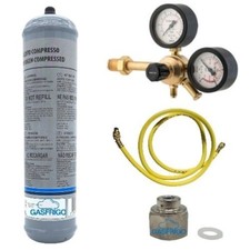 KIT AZOTO 1 LT + RIDUTTORE DI PRESSIONE PROFESSIONALE 60 BAR + TUBO FRUSTA 1/4"