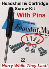 Kit viti testa cartuccia con perni rondelle dadi cacciavite 13 pezzi giradischi SetZZ