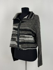 Maglione manica lunga Sarah Pacini cropped full zip misto lana