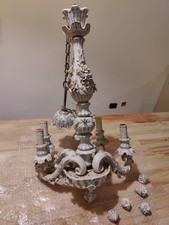 ANTIQUARIATO LAMPADARIO PORCELLANA CAPODIMONTE