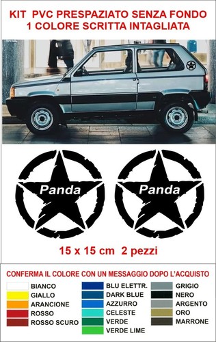 Adesivi stella fiat panda - panda, 4x4