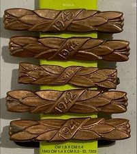 REGIO ESERCITO IIa G.M. 1940.1945 RE V.E. III° 5 BARRETTE MIGNON BRONZO 1941.945