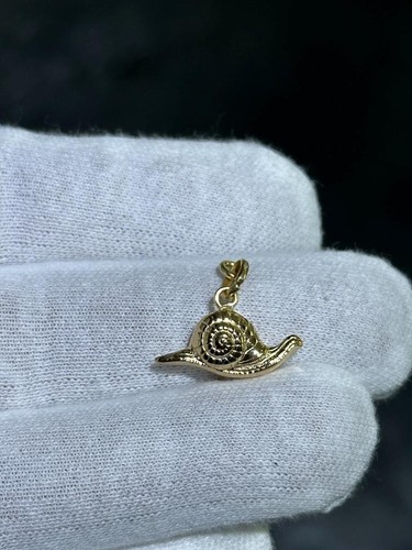 14k oro giallo - 3d, conchiglia