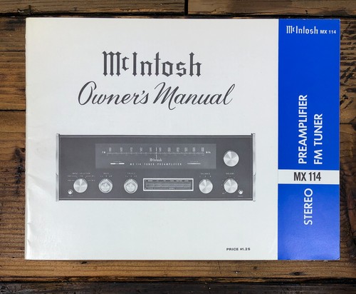 Mcintosh 114 - mcintosh, mx-114
