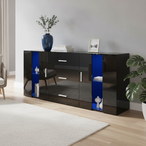 Credenza moderna nera finitura