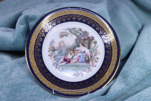 Piatto romantico limoges blu - piatto,