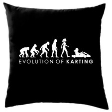 Evoluzione della Donna Go Karting - Cuscino - GoKart Kart Racing Driver Divertente