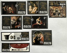 Malta 1970 Scott #409-416 Set di 8 MNH Consiglio Europa Esposizione d'Arte San Giovanni
