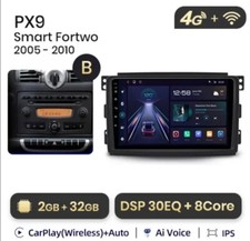 RADIO 2 DIN 9" PER SMART 451