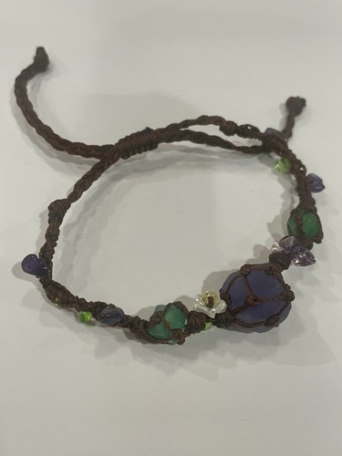 Bracciale macramè marrone - bracciale,