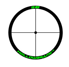 adesivi cerchi bici - 8 adesivi HollowGram 23 Sup.H 2,6 cm  raggio cerchio 61 cm