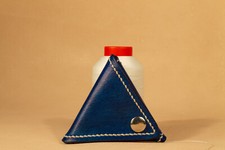 Portamonete/Portaspiccioli Vera Pelle - Fatto a Mano Made in Italy - Triangolo