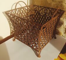 Portavaso da arredamento quadrato in ferro battuto