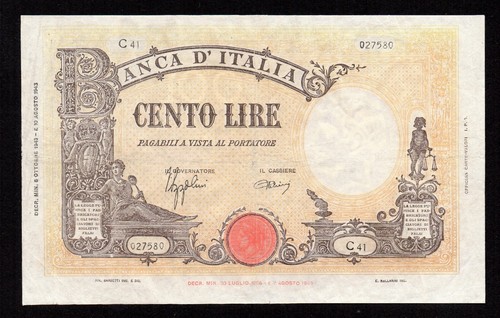 Cento 100 lire barbetti grande - lire,