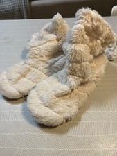 Ciabatte stivaletto pelose donna 37/38 beige