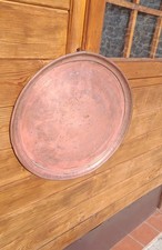 Piatto in rame decorativo stagnato diametro 50 cm