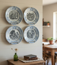 Lot de 4 Assiettes Parlantes