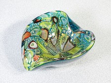 ⚜️ CIOTOLA SVUOTATASCHE PORTACENERE VETRO SOFFIATO ARTISTICO MURANO SOMMERSO