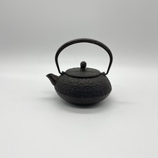 Piccola Teiera Nanbu Tekki Brown Tetsubin Flower Ghisa Iwachu Japan n12