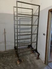 COPPIA CARRELLI STAGIONATURA SALUMI 5 PIANI CON RUOTE