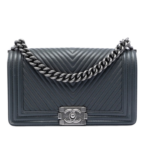 Chanel old medium chevron cuir - medium,