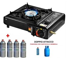 FORNELLO per campeggio a gas butano 4 bombolette fornelletto da cucina portatile