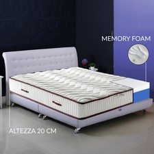 Materasso Matrimoniale H20 cm ortopedico anatomico in AirPur® e MEMORY NATURE