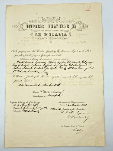 Bettino ricasoli firma - bettino,