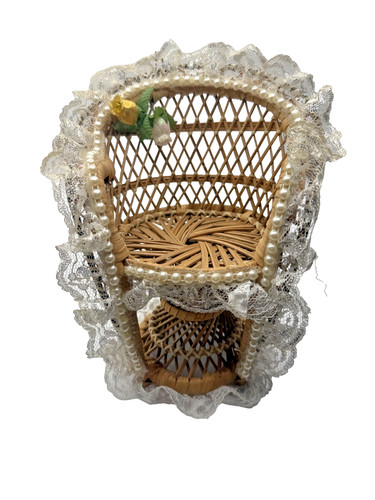 Sedia pavone vintage ventaglio