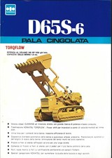Brochure Komatsu D65S-6 Pala cingolata da 18 tons 1976 Shovel Angledozer Ripper 