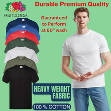 Fruit of the Loom T-Shirt Maglietta Super Premium Cotone Resistente