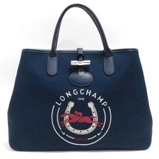 Longchamp Tote Bag Tela Pelle