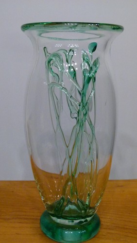 Vaso vintage vetro verde - vintage,