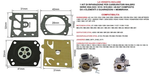 Kit membrane walbro hda - kit,