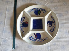 Centrotavola In Porcellana Per Festività Natalizie  DIAM 25.5cm