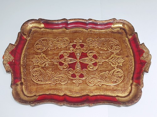 Vassoio fiorentino legno - di,