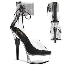 Pleaser 6" plateau strass