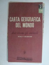 carta geografica del mondo n°2 album figurine vuoto ed.martesano