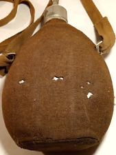 BORRACCIA MILITARE D'EPOCA-USATA-ALLUMINIO FODERATO CON PANNO VERDEMILITARE