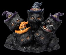 Statua gatto streghe gattini -