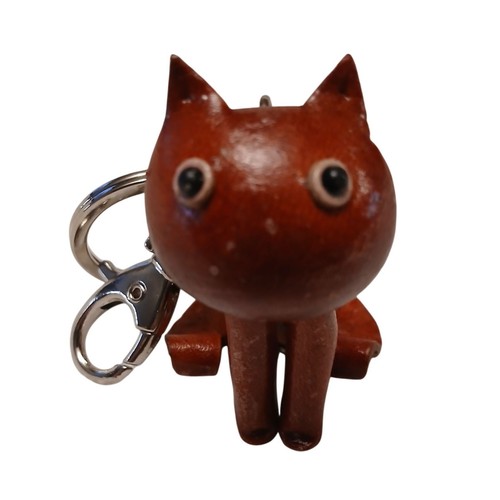 Portachiavi gatto pelle - in,