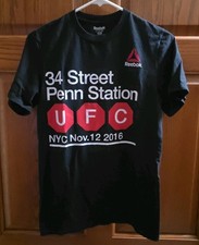 T-shirt UFC 34 Street Penn Station Reebok taglia S 12 novembre 2016