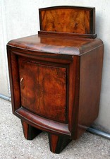 ECCEZIONALE COMODINO BOMBATO ANNI 30 STILE DECO