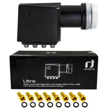 Inverto Black Ultra Quad LNB Alta Amplificazione PLL + HD 8K IDLT-QDL412-ULTRA-OPN
