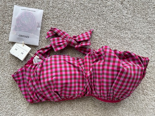 Bikini top gingham nuovo - bikini, con