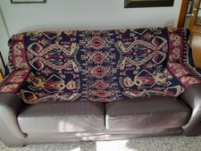 Copridivano copriletto tessuto fatto a telaio a mano - Perù cm. 133 X 223