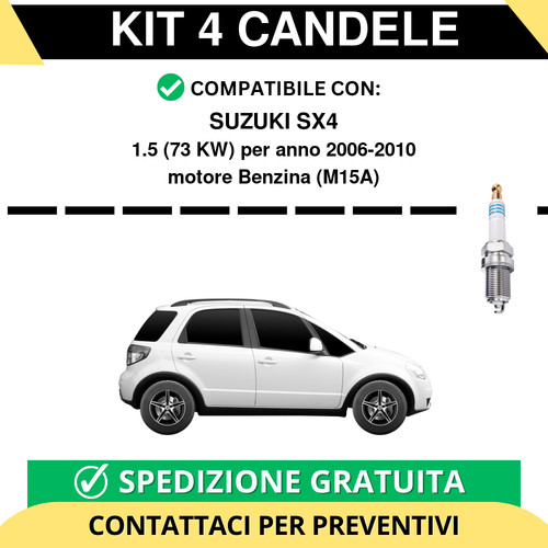 Kit candele per suzuki sx4 - kit, 4