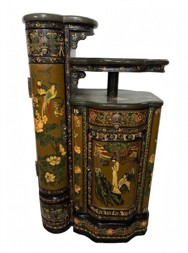 Armadio laccato decorato - , stile
